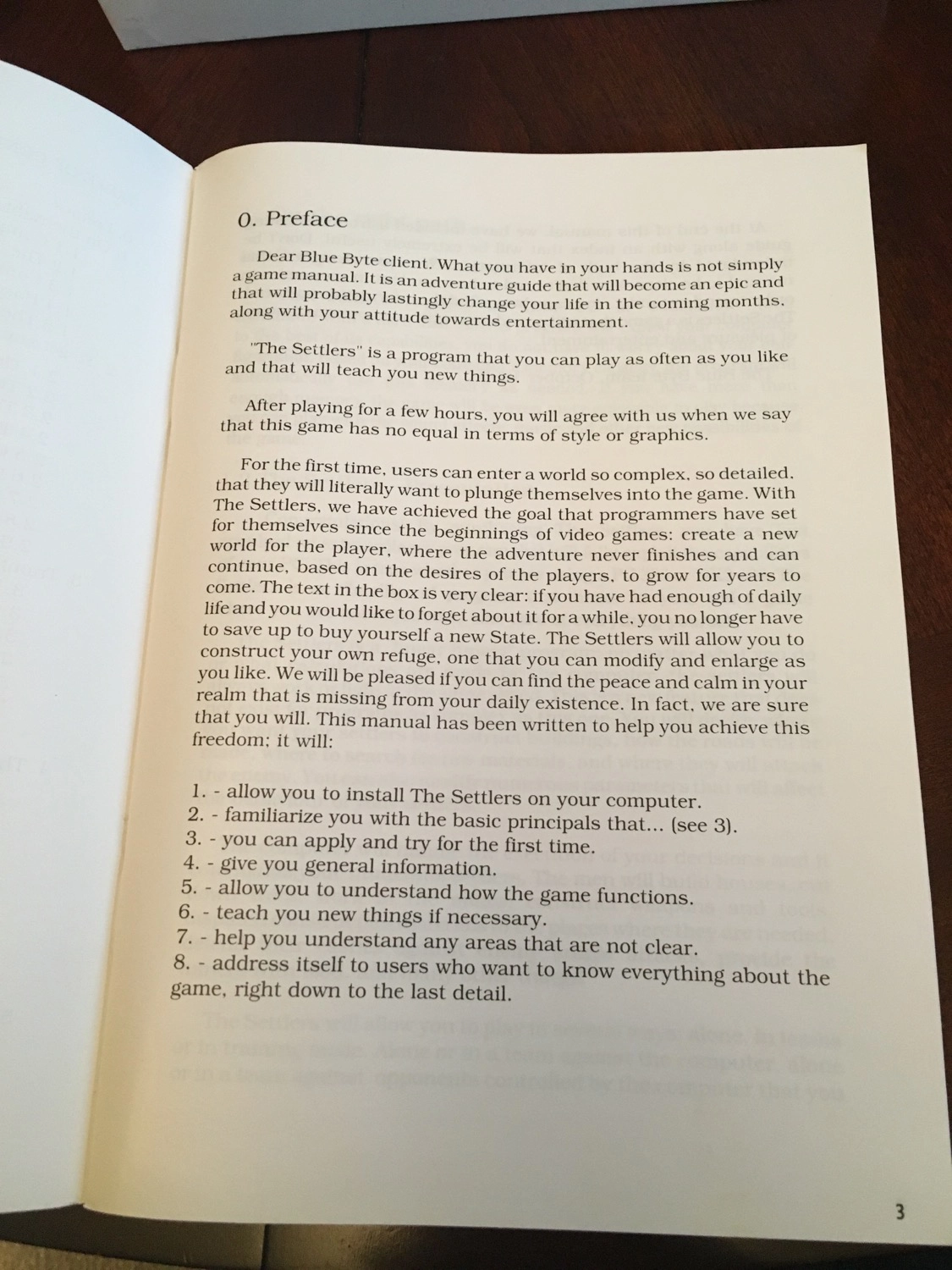 The Settlers Instruction Booklet Preface